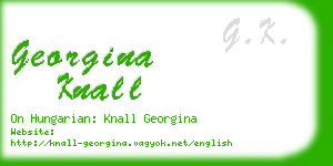 georgina knall business card